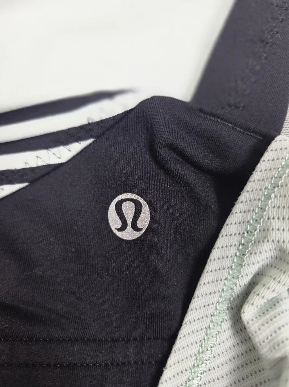 lululemon athletica Black & Mint Striped Tank
